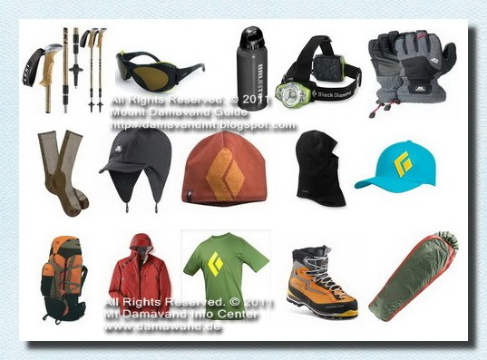 mountain climbing gear list