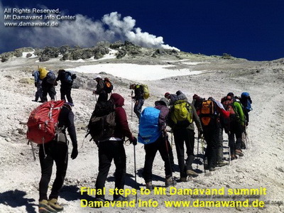 Climbing Tour Itinerary Mount Damavand Iran